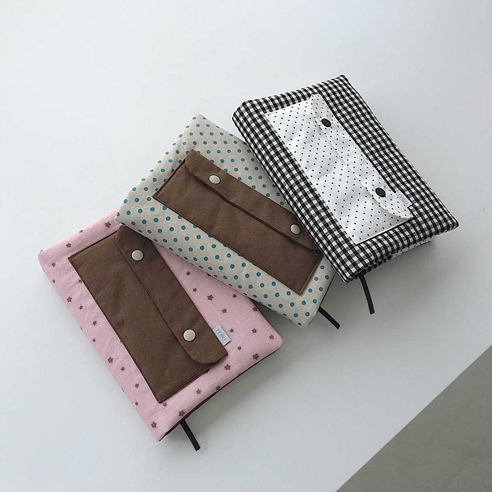 Meal Prep Notebook - Schattige Sterren-Gestikte Boekomslag Polka Dot Katoenen