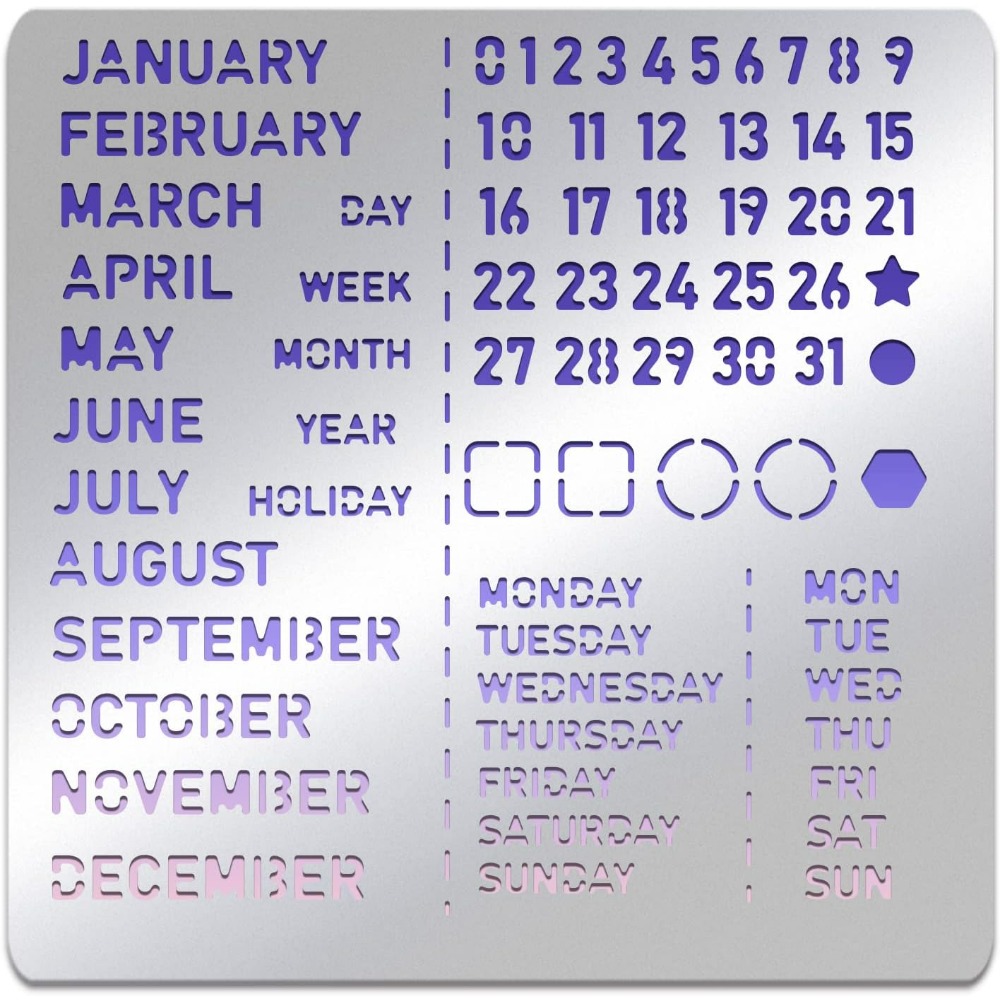 Meal Prep Notebook - Sjabloon kalender roestvrij staal stencil sjabloon