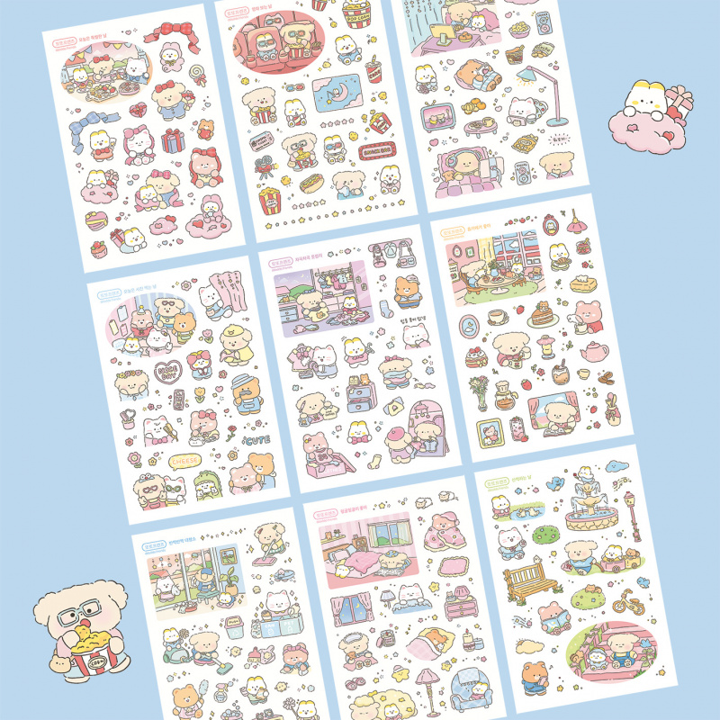Meal Prep Notebook - Leuke Cartoon Dier Beer Stickers Handboek