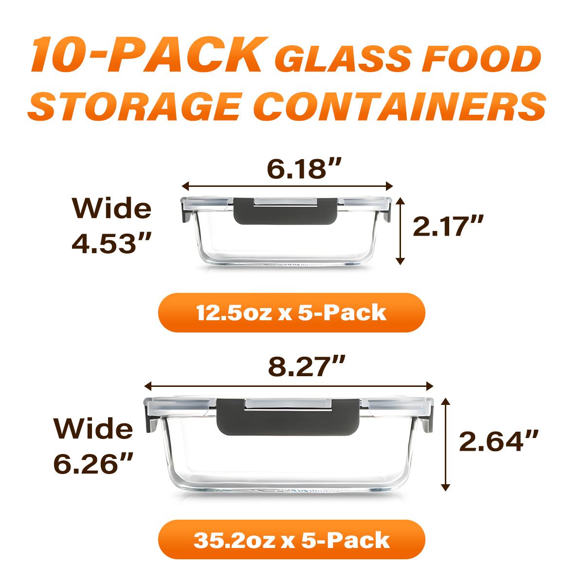 Glazen voedselbewaarcontainers - Meal Prep Weekly recensie en prijs