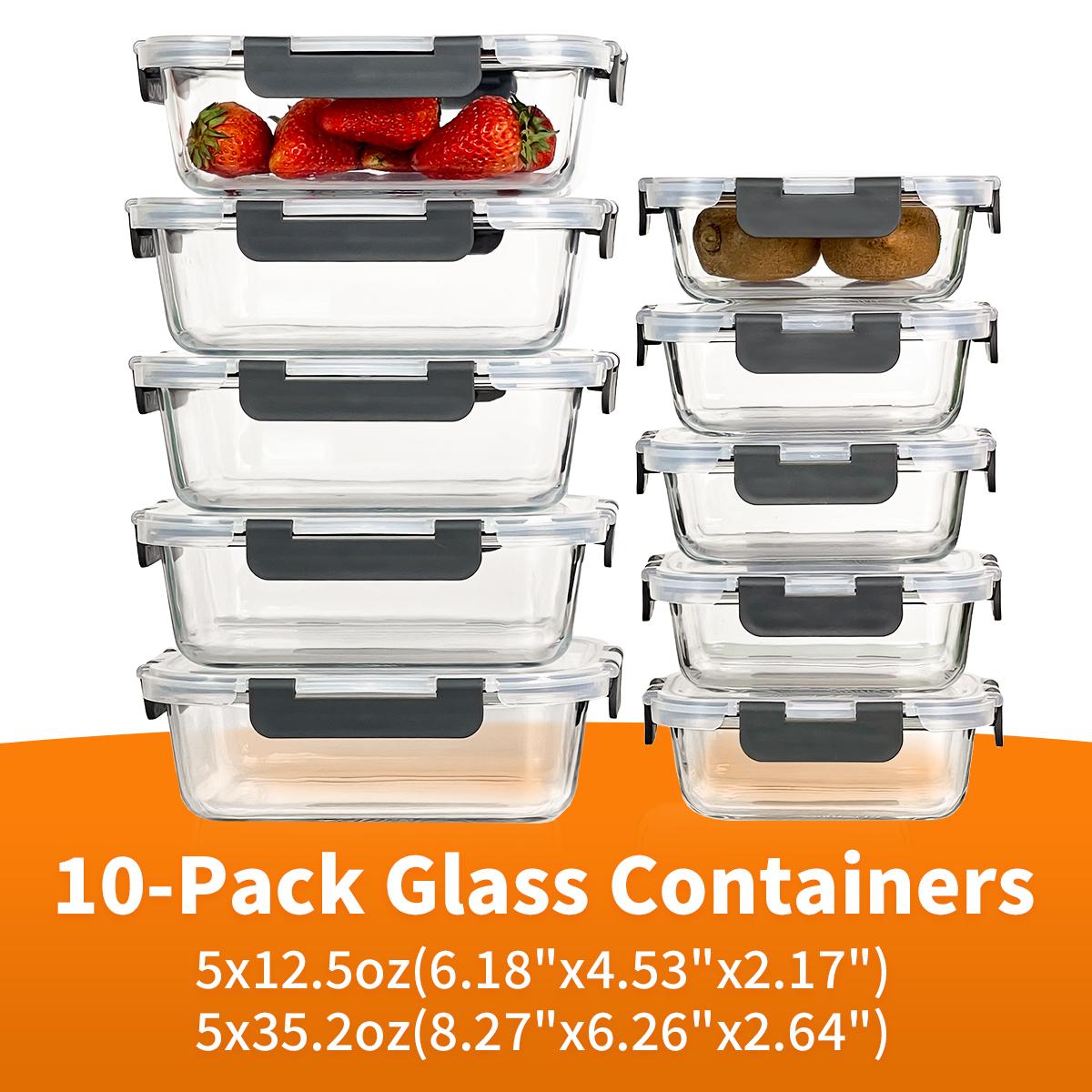 Glazen voedselbewaarcontainers - Meal Prep Weekly recensie en prijs